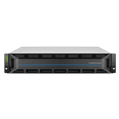 Infortrend EonStor GS 3000 Gen3 2U/12bay Dual controller 4x12Gb/s SAS, 4x25GbE(SFP28)+4xhost board, 4x4GB,2x(PSU+Fan), 2x(SuperCap.+Flash), 12xbay and 1xRMkit (GS 3012R3-D)