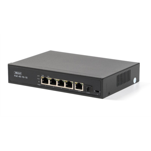 (4084) SKAT PoE-4E-1G-1S коммутатор PoE Plus, мощность 80Вт, порты: 4-Ethernet, 1-Uplink, 1-SFP