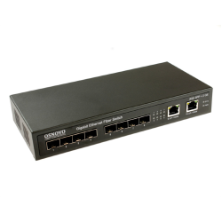 OSNOVO SW-7028 Коммутатор Gigabit Ethernet на 8 SFP + 2 RJ45 портов. Порты: 8 x GE SFP (1000Base-FX), 2 x GE (10/100/1000Base-T). Поддержка режима изоляции портов (VLAN). В комплекте БП DC12V (2A). Ра