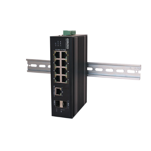 OSNOVO SW-60812/I Промышленный PoE коммутатор на 11 портов. Порты: 6 x FE (10/100Base-T) с PoE (до 30W) + 2 x FE (10/100Base-T) с PoE (до 60W) + 1 x GE (10/100/1000Base-T) + 2 x GE SFP (1000Base-X). В
