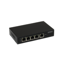 OSNOVO SW-8050/D PoE Коммутатор/удлинитель Gigabit Ethernet на 5 портов c питанием по PoE. Расстояние передачи данных + PoE - 100м. Порты: 4 х GE (10/100/1000 Base-T) с поддержкой PoE, GE (10/100/1000