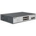 ORIGO Неуправляемый PoE-коммутатор, 8x1000Base-T PoE, 2x1000Base-X SFP, PoE-бюджет 120 Вт, комплект для установки в 19