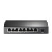 TP-Link TL-SF1008P, 8-портовый 10/100 Мбит/с настольный PoE коммутатор, 8 портов RJ45 10/100 Мбит/с + 4 порта PoE, IEEE 802.3af, бюджет PoE 57 Вт, стальной корпус