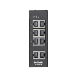 D-Link DIS-100E-8W/A1A, L2 Unmanaged Industrial Switch with 8 10/100Base-TX ports.1K Mac address, 802.3x Flow Control, Stand-alone, Auto MDI/MDI-X for each port, D-link Green technology, Metal case,