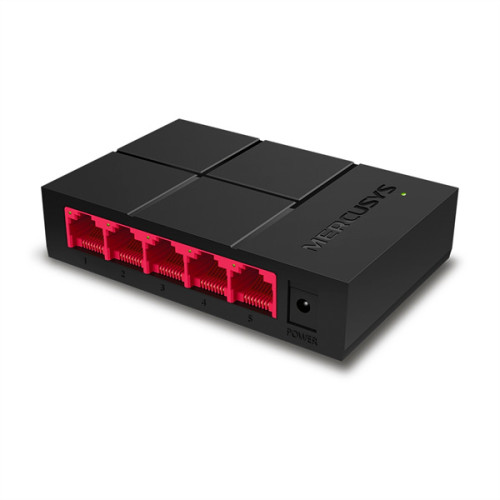 MERCUSYS 5-портовый гигабитный настольный коммутатор, 5 гигабитных портов, пластиковый корпус