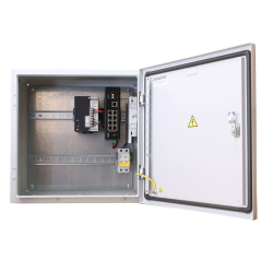 OSNOVO OS-441(SW-60812/I) Уличный коммутатор на базе уличной станции OSNOVO OS-441. Порты: 6 x FE (10/100Base-T) с PoE (до 30W) + 2 x FE (10/100Base-T) с PoE (до 60W) + 1 x GE (10/100/1000Base-T) + 2