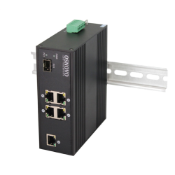 OSNOVO SW-40501/IC Промышленный PoE коммутатор Fast Ethernet на 6 портов. Порты: 4 x FE (10/100Base-T) с PoE (до 30W) + 1 x FE (10/100Base-T) + 1 x FE SFP (100Base-X). Вход для резервного питания. Вст