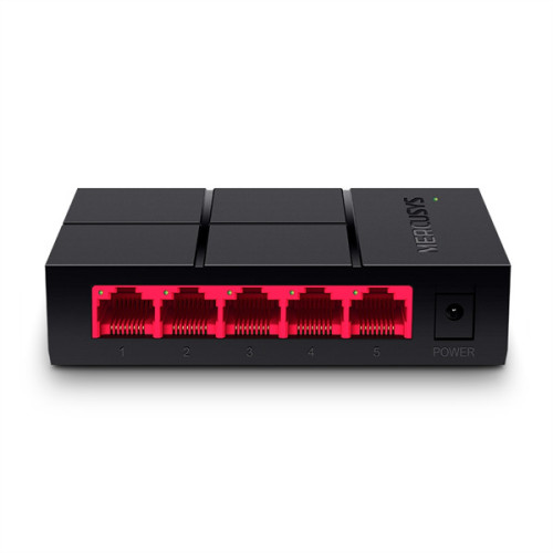 MERCUSYS 5-портовый гигабитный настольный коммутатор, 5 гигабитных портов, пластиковый корпус
