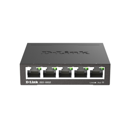 D-Link Неуправляемый коммутатор, 5x1000Base-T, корпус металл