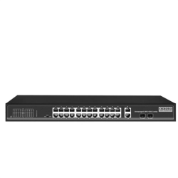 OSNOVO SW-62422(400W) PoE коммутатор Fast Ethernet на 24 x RJ45 портов + 2 x GE Combo uplink порта. Порты: 2 x FE (10/100Base-T) с PoE (до 60W, A+B) + 22 x FE (10/100Base-T) с PoE (до 30W), 2 x GE Com