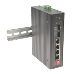 OSNOVO SW-80402-I Промышленный PoE коммутатор Gigabit Ethernet на 4GE PoE + 2 GE SFP порта. Порты: 1 xGE (10/100/1000Base-T) с PoE BT (до 90W) + 3xGE (10/100/1000Base-T) с PoE (до 30W) + 2xGE SFP (100
