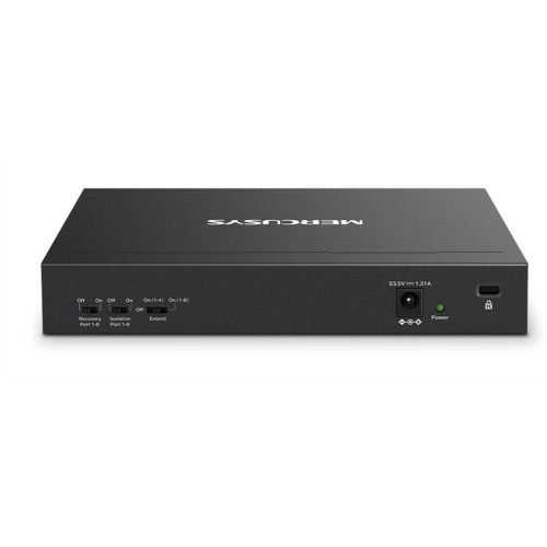 MERCUSYS MS110P, Настольный коммутатор с 10 портами 10/100 Мбит/с (8 портов PoE+) 802.3af/at, бюджет PoE — 65 Вт