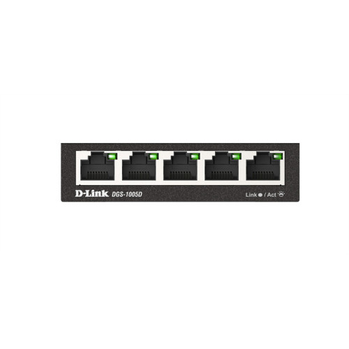 D-Link Неуправляемый коммутатор, 5x1000Base-T, корпус металл