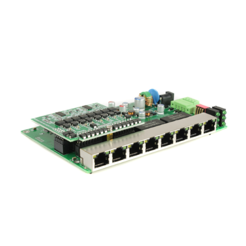 OSNOVO SW-80800/IC-P Бескорпусной промышленный PoE коммутатор на 8 портов. Порты: 1 x GE (10/100/1000Base-T) с PoE BT (до 90W); 7 x GE (10/100/1000Base-T) с PoE (до 30W). Встроенная грозозащита. Соотв