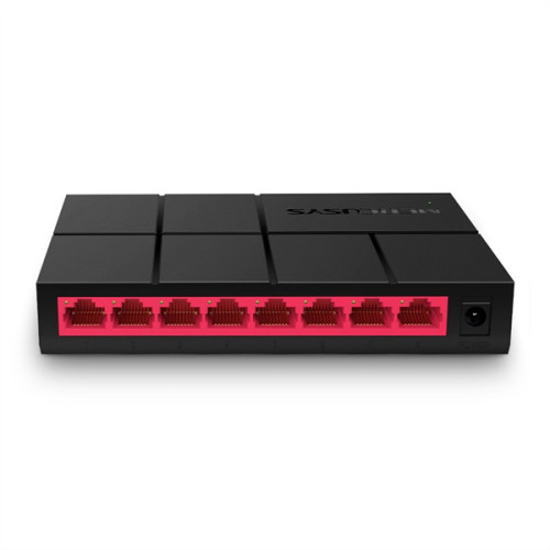 MERCUSYS 8-портовый гигабитный настольный коммутатор, 8 гигабитных портов, пластиковый корпус