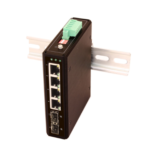 OSNOVO SW-80402-I(port 60W,240W) Промышленный PoE коммутатор Gigabit Ethernet на 6 портов. Порты: 4 x GE (10/100/1000Base-T) с PoE (до 60W) + 2 x GE SFP (1000Base-X). Соответствует стандартам PoE IEEE