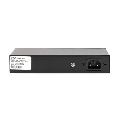 (4084) SKAT PoE-4E-1G-1S коммутатор PoE Plus, мощность 80Вт, порты: 4-Ethernet, 1-Uplink, 1-SFP
