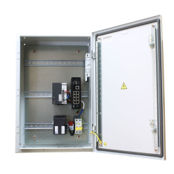 OSNOVO OS-46T1(SW-60812/I) Уличный коммутатор с термостабилизацией на базе уличной станции OSNOVO OS-46T1. Порты: 6 x FE (10/100Base-T) с PoE (до 30W) + 2 x FE (10/100Base-T) с PoE (до 60W) + 1 x GE (