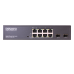 OSNOVO SW-80802(150W) PoE коммутатор Gigabit Ethernet на 8 RJ45 + 2 SFP порта. Порты: 1 x GE (10/100/1000Base-T) с PoE (до 60W, A+B) + 7 x GE (10/100/1000Base-T) с PoE (до 30W), 2 x GE SFP (1000 Base-