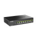 D-Link Коммутатор, 8x2.5GBase-T PoE 802.3bt 90 Вт, PoE-бюджет 230 Вт, корпус металл