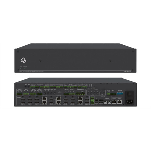 Kramer VS-88UT Матричный коммутатор 8х8 HDMI и HDBaseT с эмбеддированием/деэмбеддированием звука, встроенным главным контроллером помещения и усилителем аудио; поддержка 4K60 4:2:0, POE