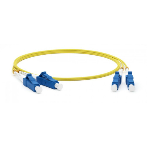 Патч-корд оптический TWT, PVC, дуплексный, LC/UPC-LC/UPC, SM OS2, 1.5 м