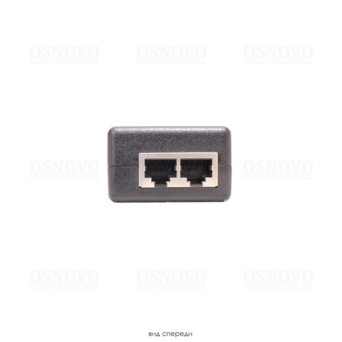 OSNOVO Midspan-1/300G PoE-инжектор Gigabit Ethernet на 1 порт, мощностью до 30W. Соответствует стандартам PoE IEEE 802.3af/at. (конт. 1,2(+); 3,6(-)). Автоматическое определение PoE устройств. Мощност