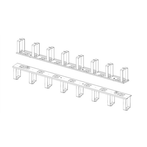 Systeme Electric вертикальный кабельный органайзер Uniprom, 2x8 колец, черный