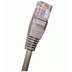 Патч-корд 2-х парный TWT UTP кат.5e, с заливными колпачками, 3.0 м, серый