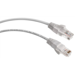 Cabeus PC-UTP-RJ45-Cat.5e-0.3m Патч-корд U/UTP, категория 5е, 2xRJ45/8p8c, неэкранированный, серый, PVC, 0.3м