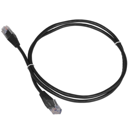 Патч-корд TWT UTP кат.5e, с заливными колпачками, 0.15 м, черный