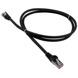 Патч-корд LANMASTER LSZH FTP кат.5e, 1.0 м, черный