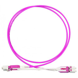 Патч-корд оптический LANMASTER, дуплексный, LC/PC-LC/PC, OM4, LSZH, 1.0 м