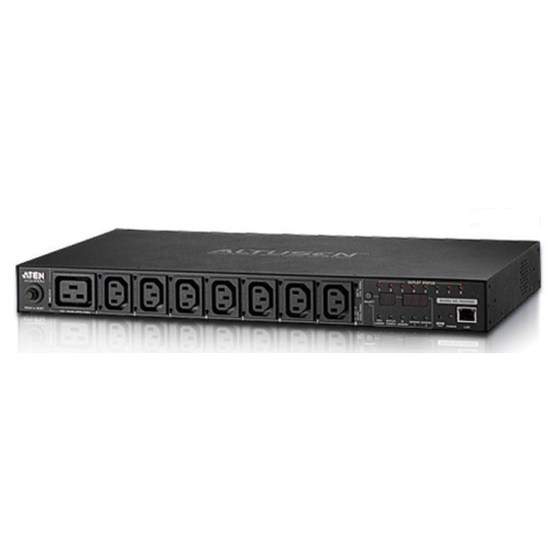ATEN Rack eco PDU, Outlet-Metered & Switched, 1U, 16A, 230V, Output: (7) C13 & (1) C19, Input: IEC  С20 , Power cord 3,0 m