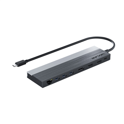 Docking Station WAVLINK USB-C Triple Display /85W PowerDelivery/2xUSB3.0/2xUSB2.0/1xUSB C/1xDP/2xHDMI/1xGigabit LAN/1xAudio In/Out/1xSD/Micro SD CardReader