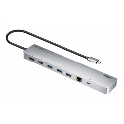 ATEN 8k (4k HDMI Dual Display) 11-in-1 USB-C Multiport Dock with USB PD 100W