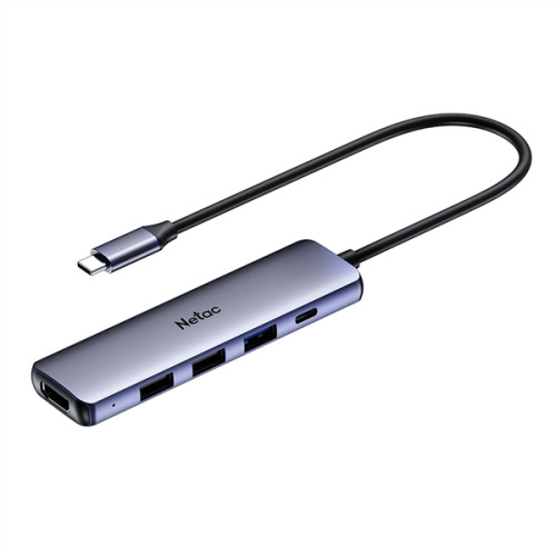 Netac Hub WF13, Type-C to USB3.0+USB2.0*2+100W PD+HDMI (repl. NT08WF13-30GR)