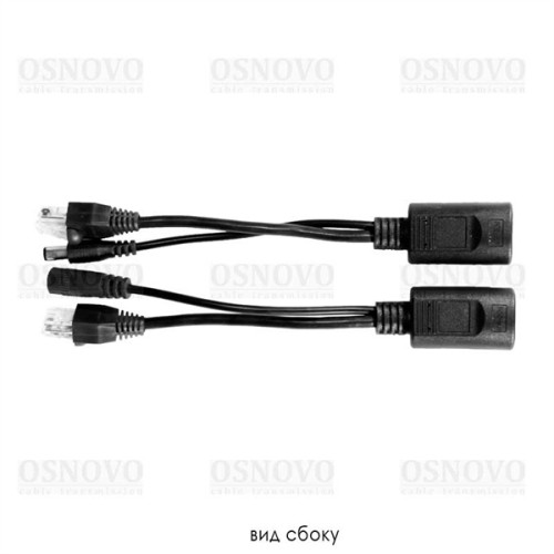 OSNOVO PPK-11 Пассивный комплект (инжектор + сплиттер) для передачи PoE по кабелю Cat 5e. Предназначен для питания оконечных сетевых устройств. Напряжение PoE - до 57V(конт. 4,5 (+); 7,8 (-)). Fast Et