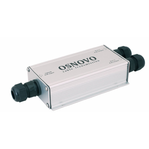 OSNOVO SW-8030/WD Уличный PoE удлинитель/ коммутатор Gigabit Ethernet на 3 порта. Порты: 2 х GE (10/100/1000 Base-T) с PoE (до 25W) + 1 x GE (10/100/1000 Base-T) Uplink с поддержкой питания по PoE (Вх