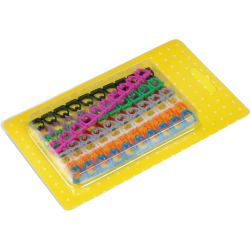 Набор цветных маркировочных кабельных клипс с цифрами, для кабелей диаметром до 6.5 мм