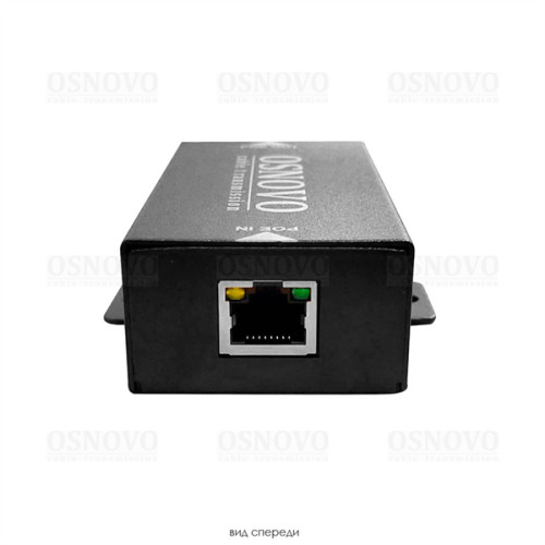 OSNOVO E-PoE/1G PoE удлинитель 10/100/1000M Gigabit Ethernet до 500м. Увеличение расстояния передачи данных + питание на 100м. При каскадном подключении - 2 x E-Poe/1G: до 300м (до 12W), 3 x E-Poe/1G: