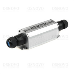 OSNOVO E-PoE/1GW Уличный PoE удлинитель 10M/100M/1000M Gigabit Ethernet до 500м (до 22W). Увеличение расстояния передачи данных + питание на 100м. При каскадном подключении - 2 x E-Poe/1GW: до 300м (д