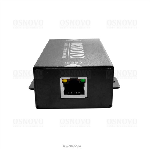 OSNOVO E-PoE/1 PoE удлинитель 10M/100M Fast Ethernet до 500м. Увеличение расстояния передачи данных + питание на 100м. При каскадном подключении - 2 x E-Poe/1: до 300м (до 12W), 3 x E-Poe/1: до 400м (