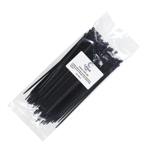 Cabeus CTBL-200 Стяжка нейлоновая неоткрывающаяся, безгалогенная (halogen free), 200x3.6мм, черная (100 шт)