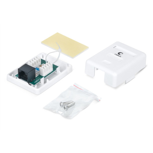 Cabeus WS-8P8C-Cat.6-1 Розетка компьютерная RJ-45(8P8C), категория 6, одинарная, внешняя, Dual IDC