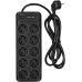 Powercom сетевой фильтр, 1,8 метра, 10 розеток, USB-Ax2, USB Type-C, 16А/4кВт, cечение провода: 1,5мм2, цвет черный, 1 год гарантии (2065238) Powercom сетевой фильтр, 1,8 метра, 10 розеток, USB-Ax2, USB Type-C, 16А/4кВт, cечение провода: 1,5мм2, цвет черный, 1 год гарантии (2065238)