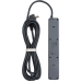 Powercom сетевой фильтр, 3 метра, 4 розетки, USB-Ax2, USB Type-C, 16А/4кВт, cечение провода: 1,5мм2, цвет белый, 1 год гарантии (2066038)
