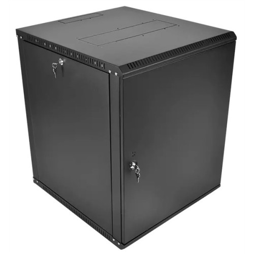 ЦМО Шкаф телекоммуникационный настенный разборный ЭКОНОМ 12U (600  350) дверь металл, цвет черный