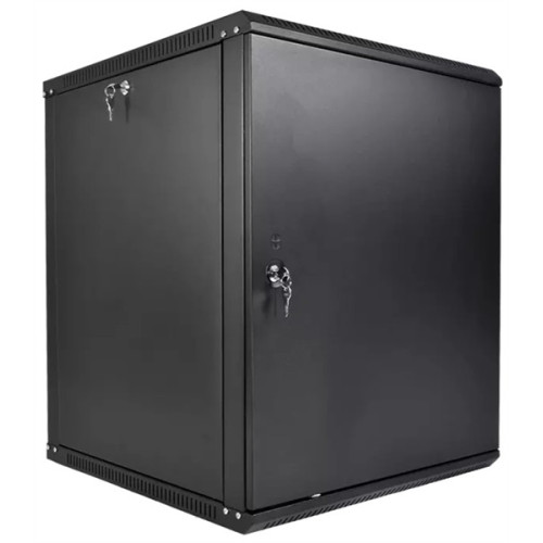 ЦМО Шкаф телекоммуникационный настенный разборный ЭКОНОМ 12U (600  650) дверь металл, цвет черный