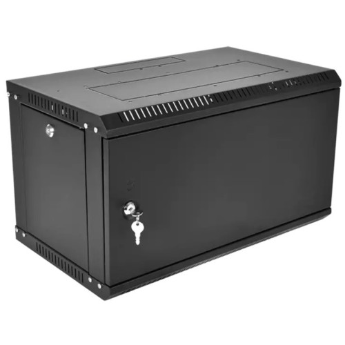 ЦМО Шкаф телекоммуникационный настенный разборный ЭКОНОМ 6U (600  350) дверь металл, цвет черный
